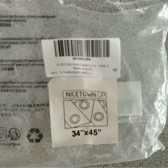 NICETOWN Room
Darkening Draperies
Panels (2) pale gray 34”x45”new open - Picture 4 of 6